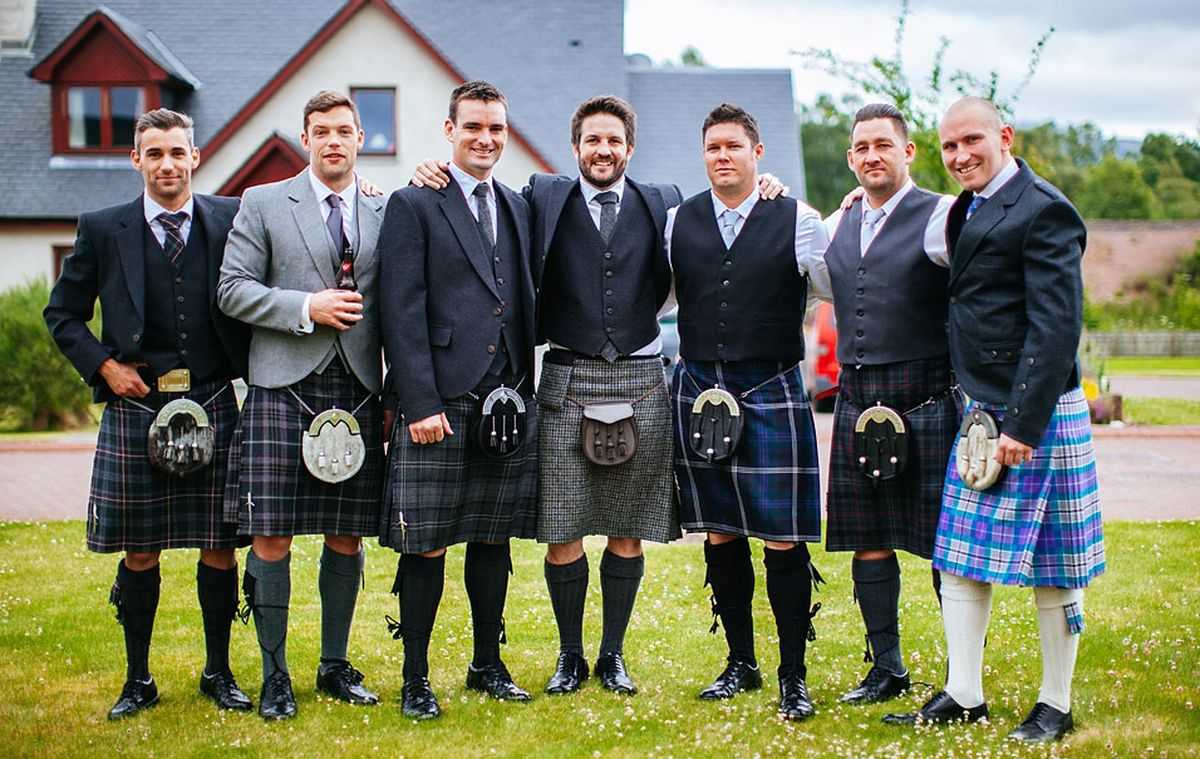 Шотландские мужчины в юбках