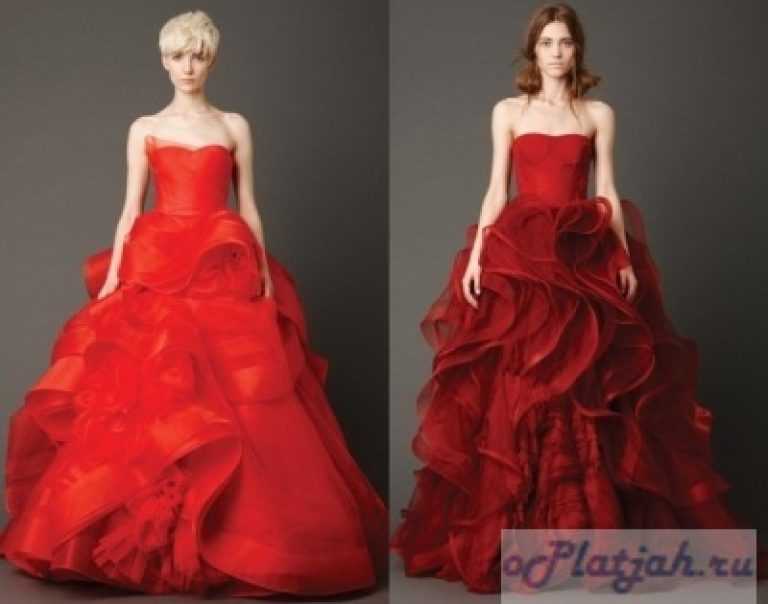 Красное свадебное платье: что значит, модные фасоны, аксессуары