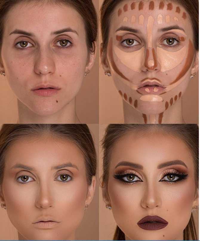 Скульптурирование лица косметикой: фото, видео-уроки