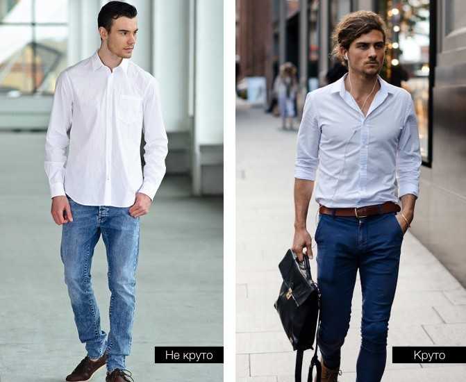 Как носить рубашку с джинсами мужчине