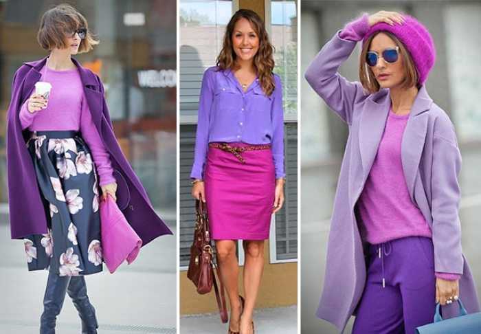 С чем носить фиолетовый цвет в одежде 101 фото модные образы