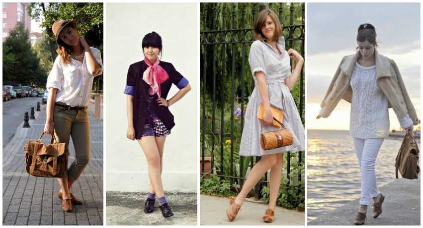С чем носить модные женские туфли оксфорды — фото стильных сочетаний