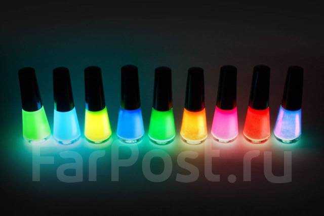 Светящийся лак для ногтей: флуоресцентный, фосфорный и другие