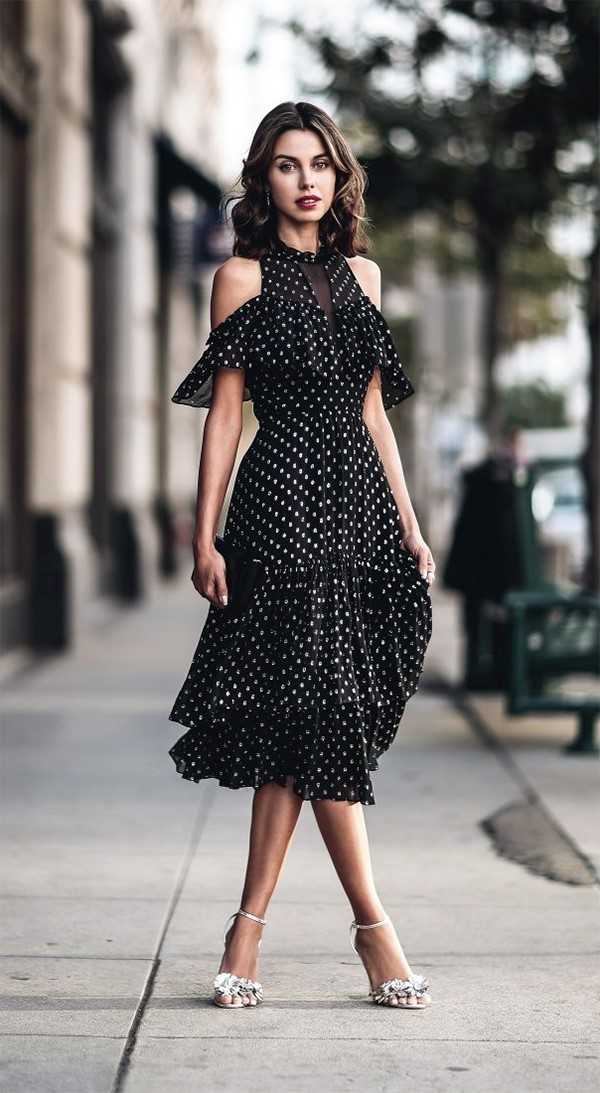 Романтичное платье в горошек — современная мода в стиле ретро