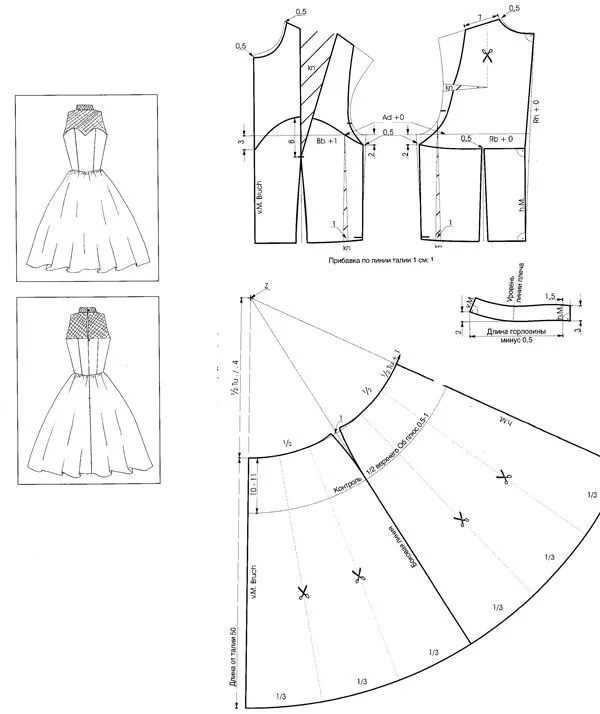 Платье "танюша". инструкция по пошиву и печати выкроек