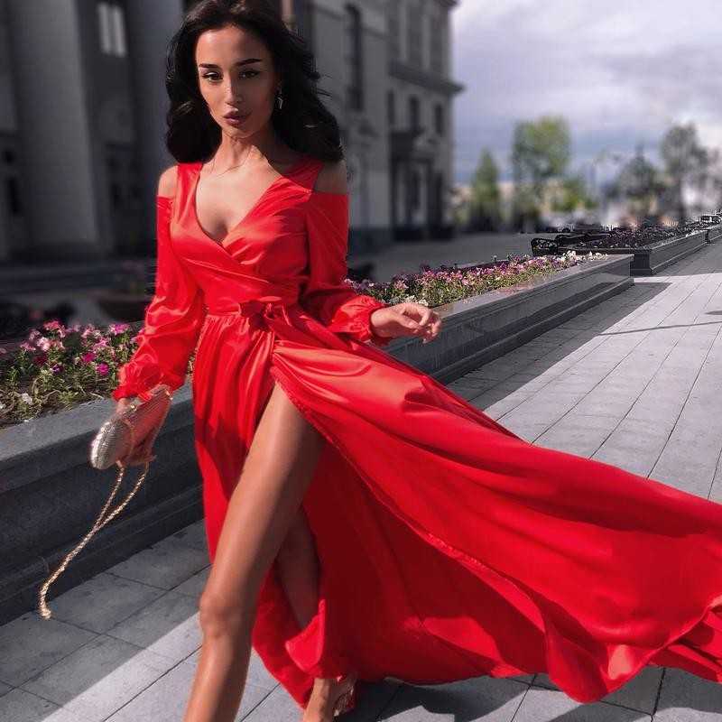 Модное длинное красное платье в пол – летние и теплые модели, с открытой спиной и с разрезом, пышные и прямые фасоны