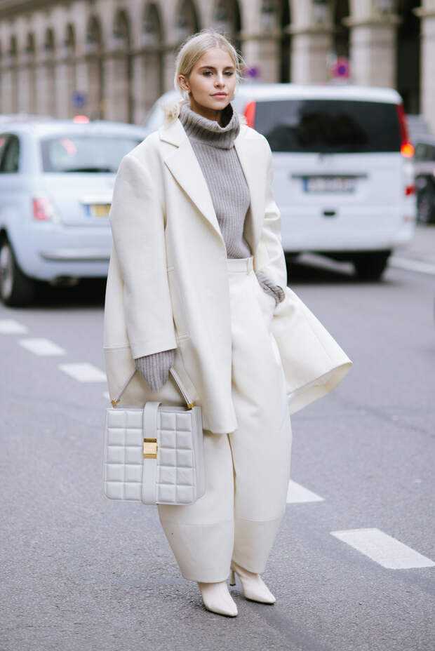 Белая кожаная куртка - с чем носить, модные фото-образы