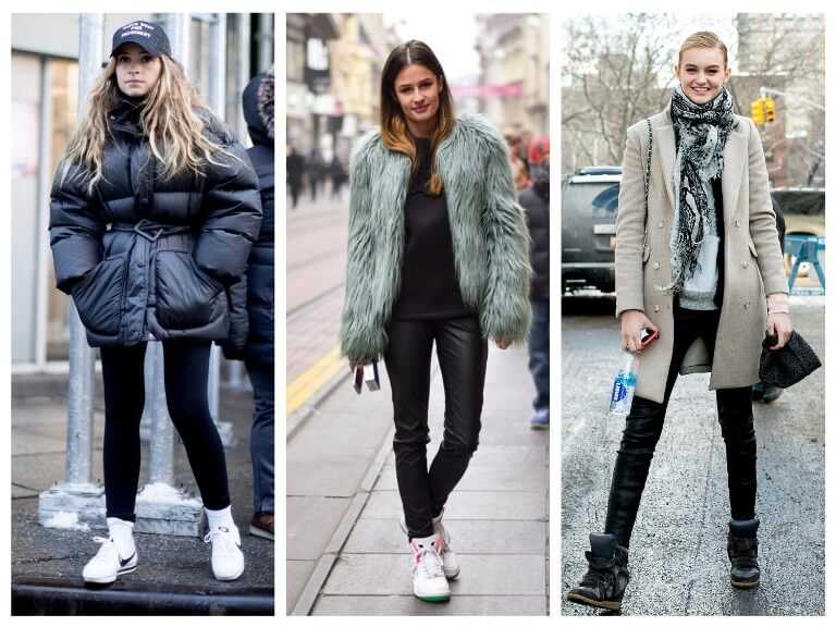 Носим кроссовки осенью и зимой: 5 модных идей