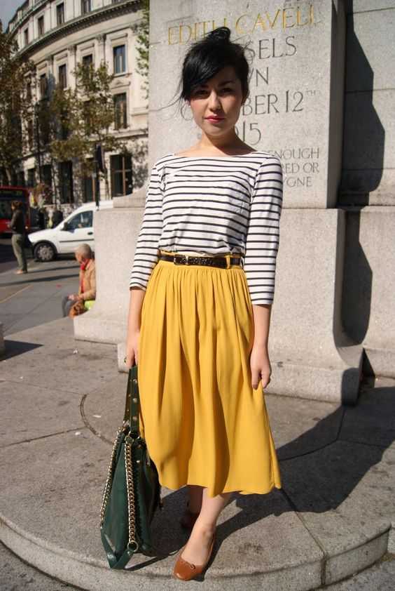 С чем носить желтую юбку – рекомендации стилистов
