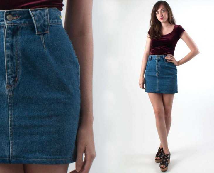 Джинсовая юбка с чем носить в 2021, 40 модных образов