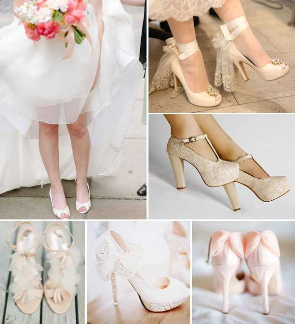 Выбираем бежевые свадебные туфли